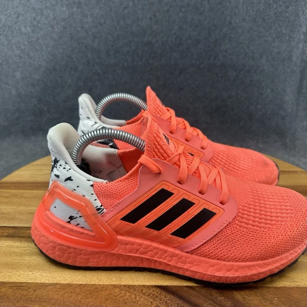 Adidas UltraBOOST 20 Solar Red Orange Black White EG4857 Men's Size 4 US